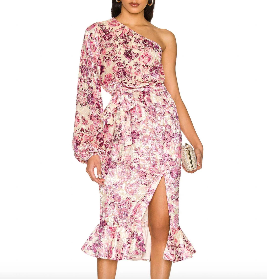 Wholesale ✨ Hemant & Nandita Suki One Shoulder 👗 Dress in Off White Crimsonn - 👩 women 🎉 2 Wholesale ✨ Hemant & Nandita Suki One Shoulder 👗 Dress in Off White Crimsonn - 👩 women 🎉 - Image 2