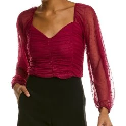 Hot Sale 😍 Socialite Ruched Mesh Crop Top - 👩 women 😍