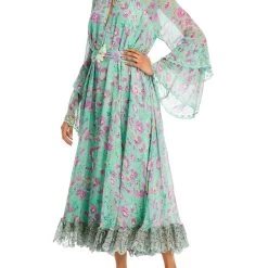 Maison Tara Sales 3 Promo ๐ฅฐ Hemant & Nandita Hera ๐ฉ Womens Floral Print Long Midi ๐ Dress ๐