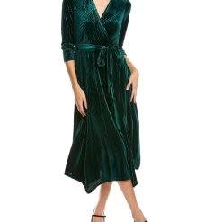 Discount 😀 Maison Tara Stripe Burnout Midi 👗 Dress - 👩 women 🎁