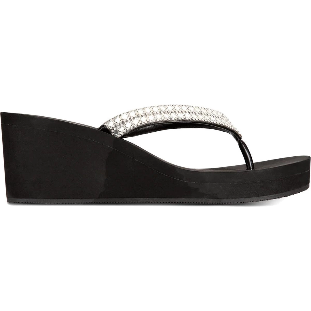 Brand new 🎁 Thalia Sodi Emira 👩 Womens Faux Leather Embellished Wedge 🩴 Sandals 🎉 3 Brand new 🎁 Thalia Sodi Emira 👩 Womens Faux Leather Embellished Wedge 🩴 Sandals 🎉 - Image 3