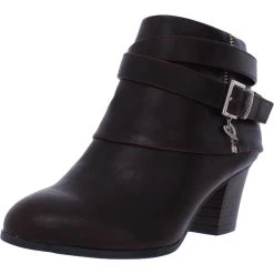 Best Pirce 👏 Thalia Sodi Tully 👩 Womens Faux Leather Block Heel Booties 👍