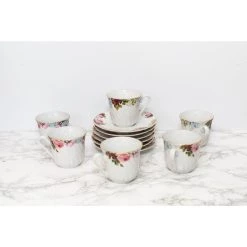 Brand new 👍 Lynns Limited Edition: Vintage Bloom Cups & Saucers Set 🌟