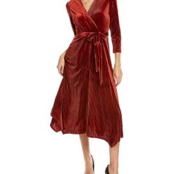 Brand new 👍 Maison Tara Stripe Burnout Midi 👗 Dress - 👩 women 🔔