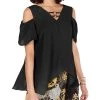 Budget 🌟 Thalia Sodi 👩 Womens Cold Shoulder V-Neck Top 👍