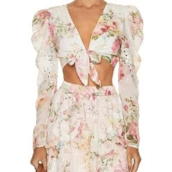 Budget 😍 Hemant & Nandita Cotton Gauze Crop Top in Multi - 👩 women 👍